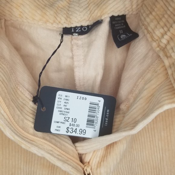 BRAND NEW IZOD Corduroy Wide Leg Pants size 10 - Picture 4 of 8
